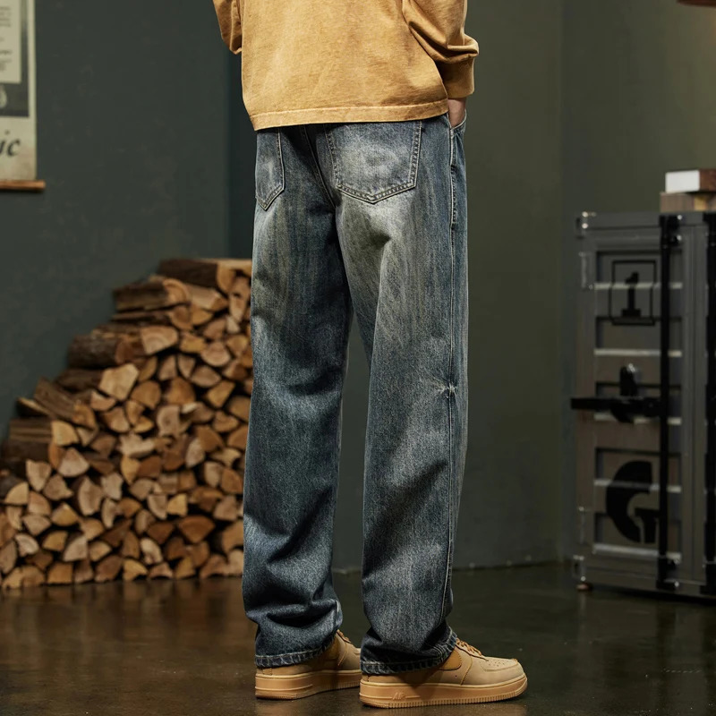 Men's Jeans Baggy Men Wide Leg Pants Casual Oversize For Clothing Loose Fit Streetwear Male Denim Trousers 2023 Kpop 231219