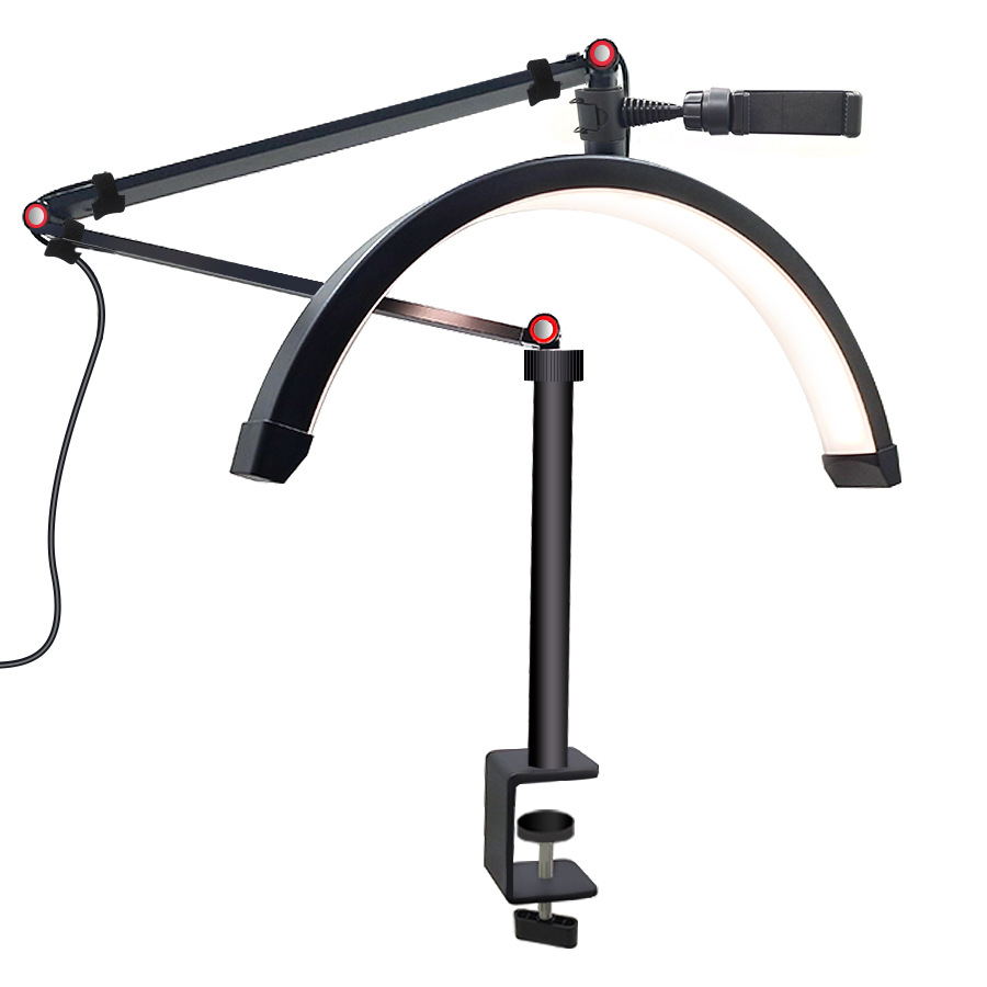 Factory Salon Beauty Lamp Ceiling LED Ring Light Eyelash Half Moon Lamp for Beauty Lashes Skincare Lighting