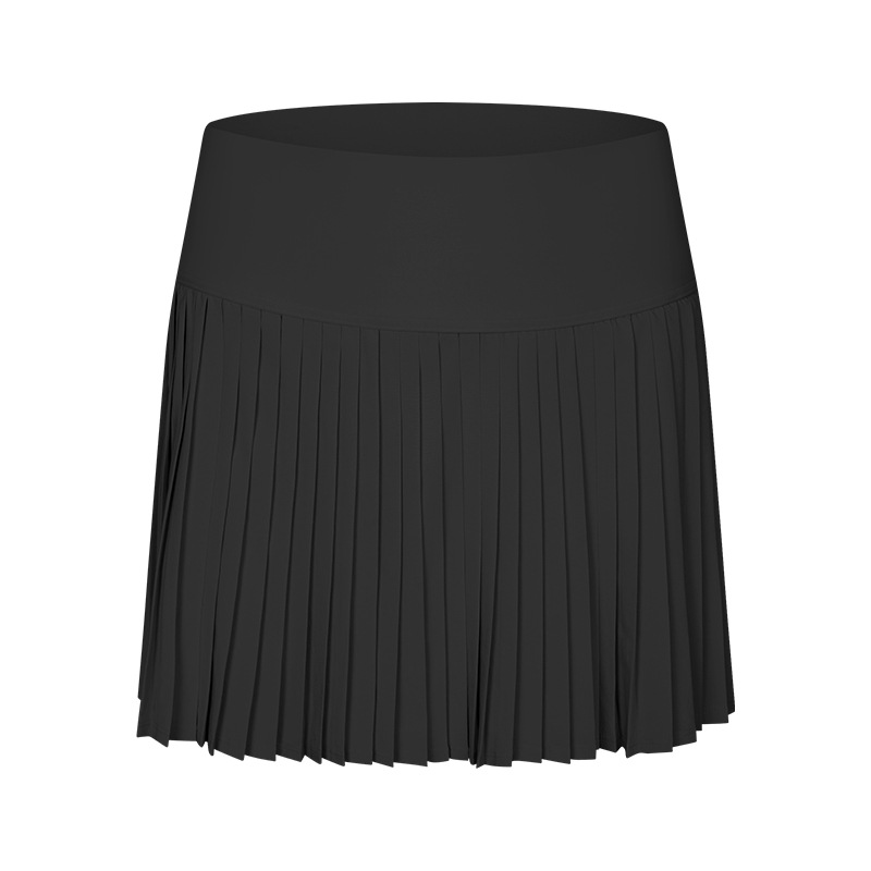 Women Sports Yoga Skirts Workout Shorts Zipper Pleated Tennis Golf Skirt Anti Exposure Fitness Short Skirt with Pocket DK383