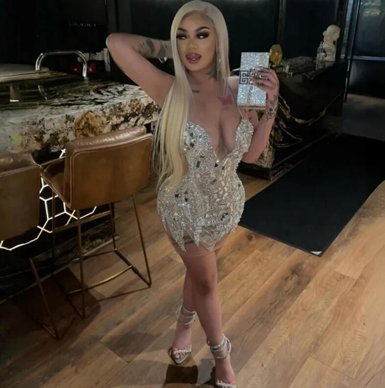 Sparkles Sequins Beading short Prom homecoming Dresses Vestidos De Gala Women Graduation evening Gown Robe