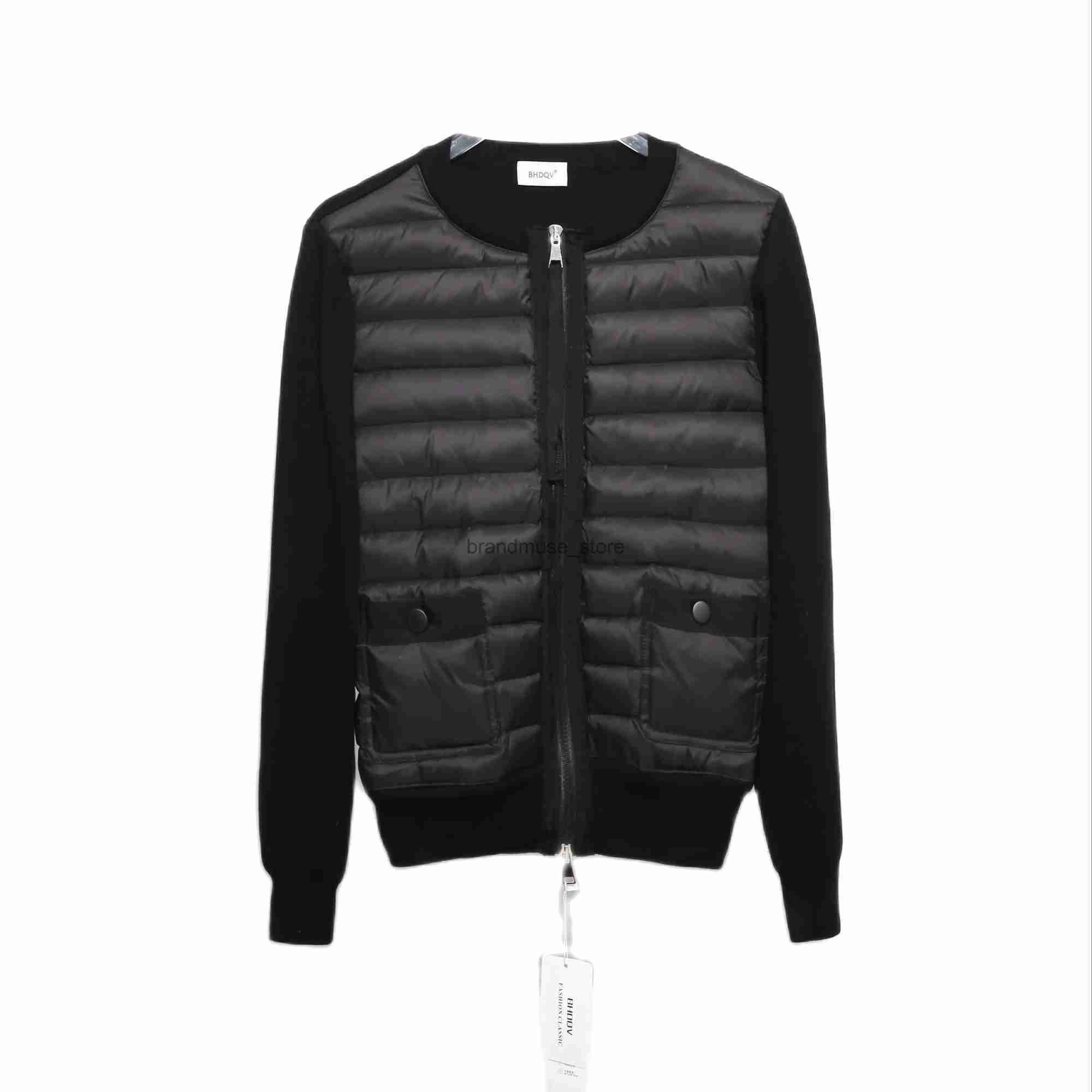 Women's Down Parkas 2022 spliced knitted down jacket women's white duck down stuffing casual sports fashion lightweight coat J231219