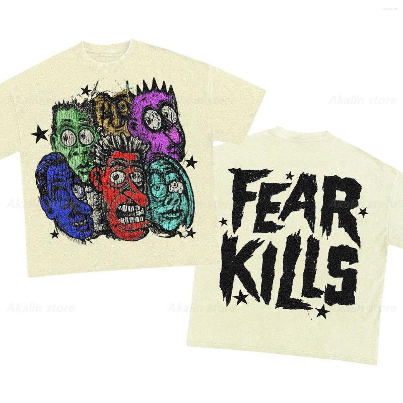 Womens T Shirts American Vintage Anime Print Oversized Shirt Gothic Harajuku All Cotton Graphic Y2k Tops Korean Goth Women Clothes