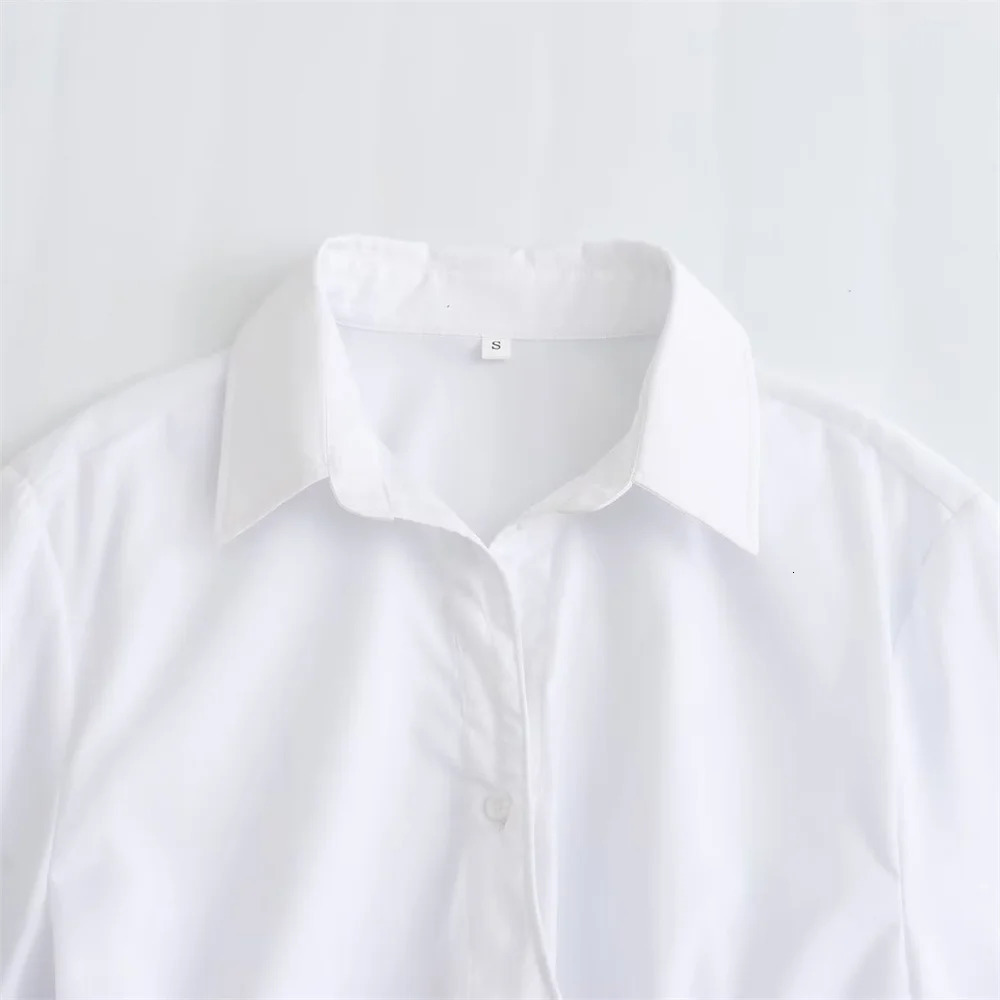 Women s Blouses Shirts Zach Ailsa 2023 Autumn Winter Loose Casual Versatile Polo Collar Long Sleeve Double Flap Poplin Shirt 231219