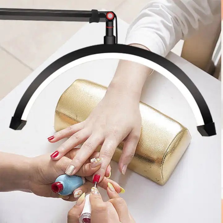 Factory Salon Beauty Lamp Ceiling LED Ring Light Eyelash Half Moon Lamp for Beauty Lashes Skincare Lighting