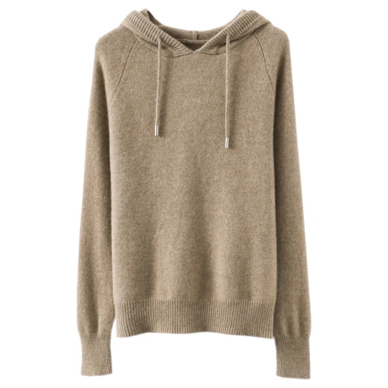 Women's Sweaters YSZWDBLX Women Pullover Sweater Hooded Jumper Korean Loose Solid Long Sleeve Casual Autumn Winter Thick Warm Knitted 231218