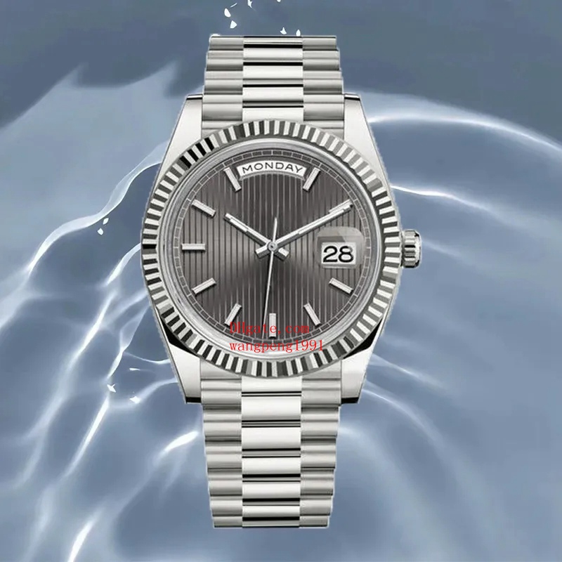 Original box Mens Luxury Watches 41mm White dial 228238 Stainless steel Day Date noctilucent mechanical Automatic Wristwatches