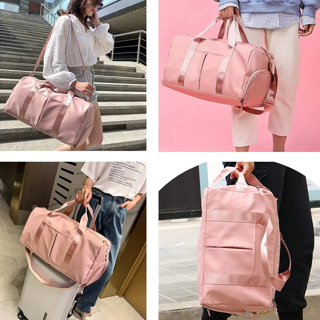 Duffel Bags Personalized Duffel Bag Embroidered Sports Gym Bag Travel with Wet Dry Pockets Shoe Compartment Gift For Groomsman Bridesmaid 231218