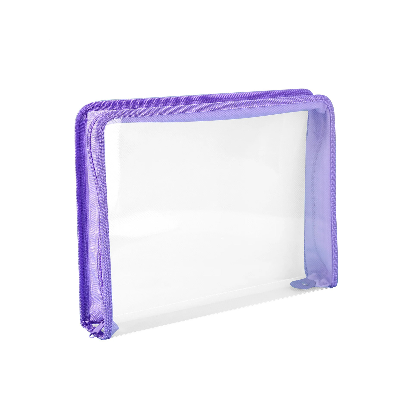 Filing Supplies 6PC Transparent Twill Edge File Bag A4 Large Folders Capacity Zipper Test Paper Storage for Students Products 231219