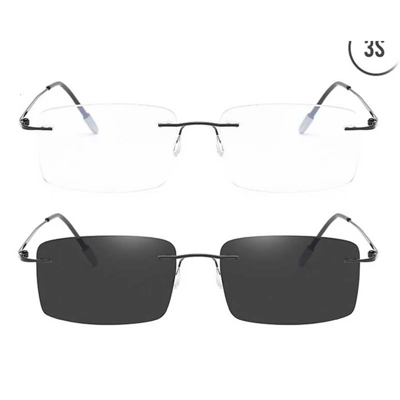 Sunglasses Frames 100 Multifocal P ochromic Reading Glasses Men Women Progressive Anti Blue Light Hyperopia Ultra light 1 5 231219