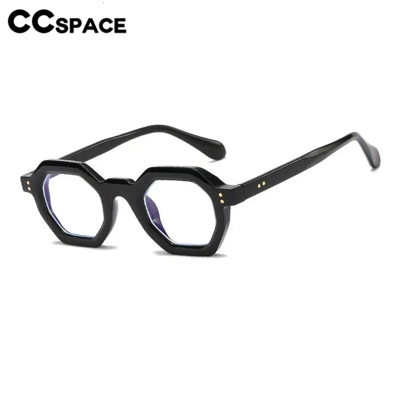 Fashion Sunglasses Frames 56891 Polygon Leopard Optical Spectacle Frame Rivet Glasses Outdoors Riding Protection Sun Uv400 231219
