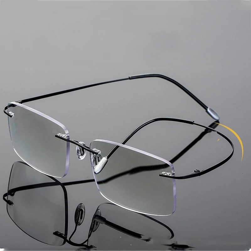 Sunglasses Frames 100 Multifocal P ochromic Reading Glasses Men Women Progressive Anti Blue Light Hyperopia Ultra light 1 5 231219