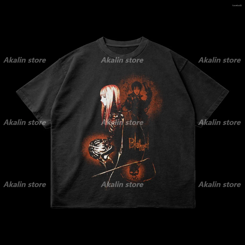 Womens T Shirts American Vintage Anime Print Oversized Shirt Gothic Harajuku All Cotton Graphic Y2k Tops Korean Goth Women Clothes