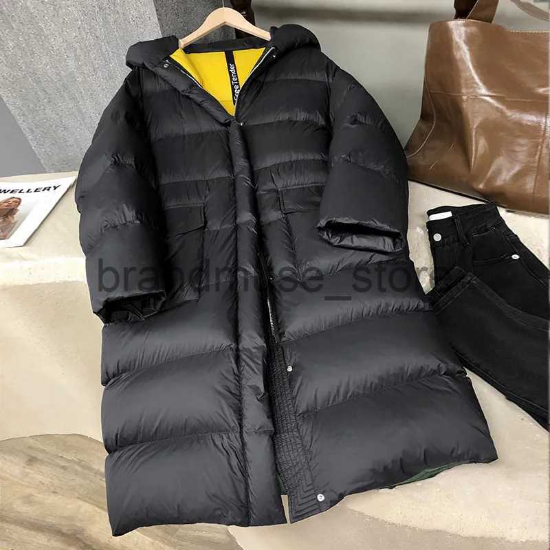 Women's Down Parkas Janveny Fashion Thickness Puffer Coat Women Oversize Winter White Duck Down Jacket Ladies Puffy Warm Snow Parkas Female Outwe