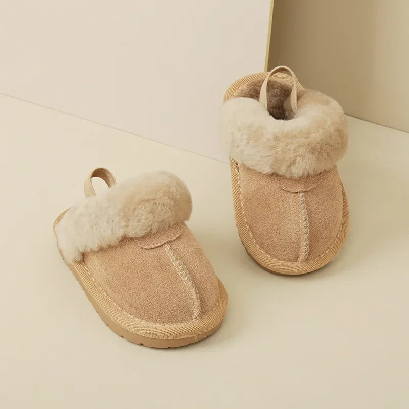 Flat shoes Girls' Walking Shoes Baby and Children's Baby Shoes Plush Cotton Slippers Winter Style Children's Plush Shoes Boys' Sho