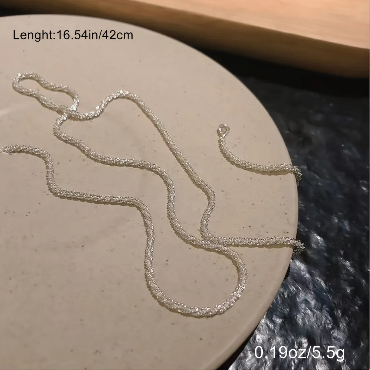 Pendant Necklaces 1Pcs Silver Colour Sparkling Clavicle Chain Choker Necklace Collar For Women Fine Jewelry Wedding Party Birthday Gift 231219