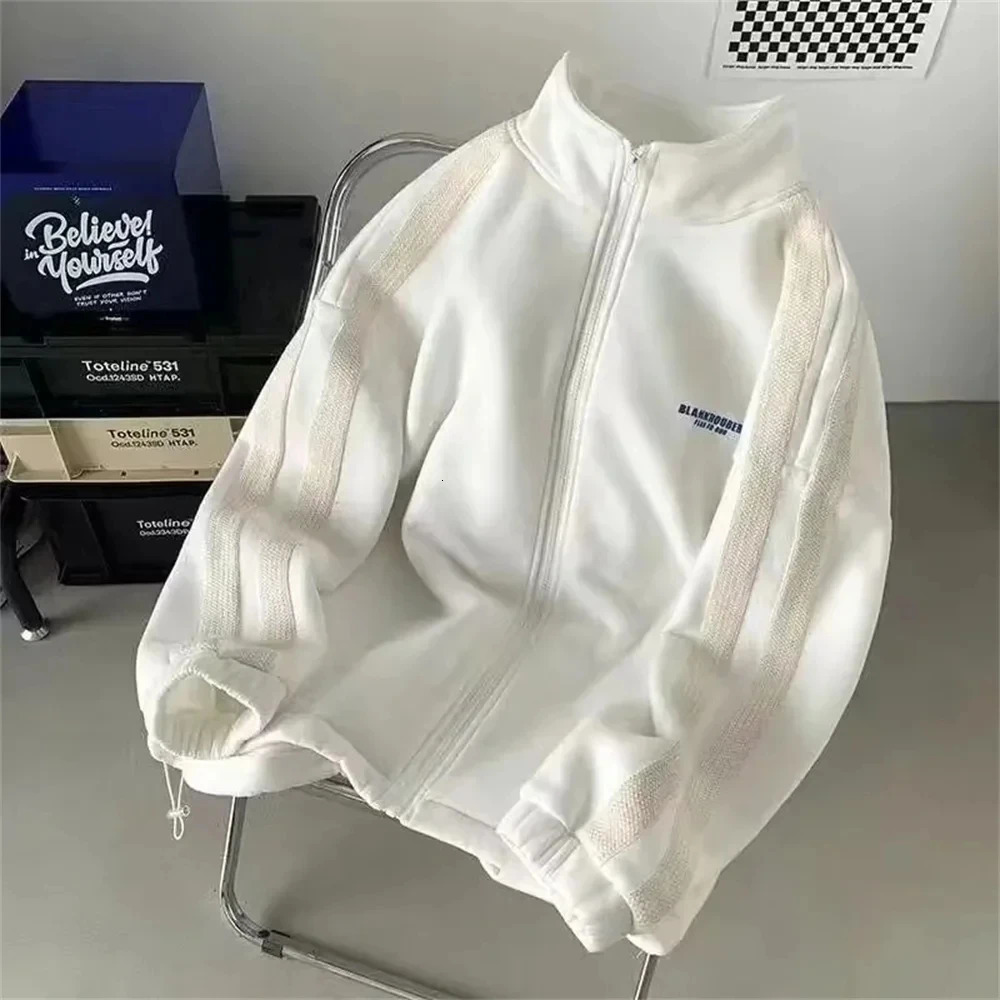 Ethnic Clothing Harajuku Casual Sports Hoodies Men Suit Autumn Loose Zipper Cardigan Pant 2 Piece Set Fashion Striped Print Sportswear Tarcksuit 23121