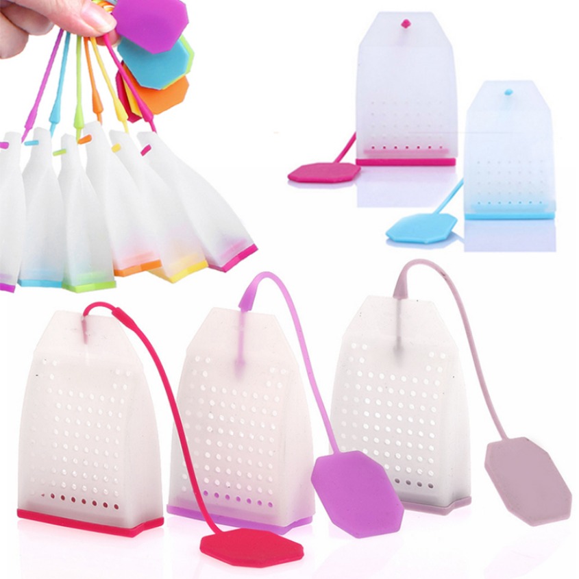 Strainer Bags Food Grade Silicone Coffee Loose Tea Leaves Infusers Corrosion Resistance Safe Non-toxic No Smell Kitchen Tool 930