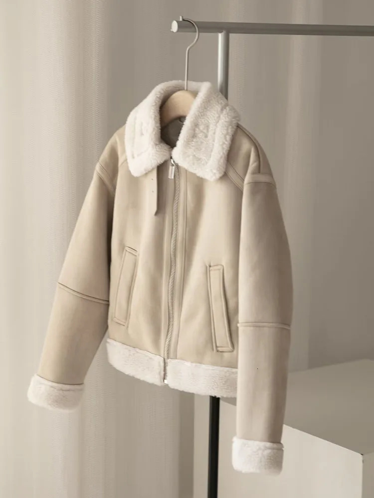 Womens Jackets ZATRHMBM Women Autumn Winter Fashion Warm Reversible Coat Vintage Long Sleeve Side Pocket Female Outerwear Chic Top 231218