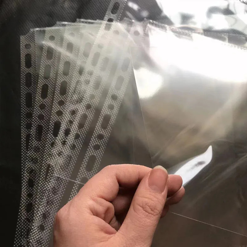 Filing Supplies 20PCSSet A5 B5 Transparent File Holder 1317Holes Plastic Punched Documents Sleeves Loose Leaf Sheet Protectors Bag Products 231219