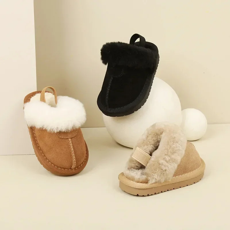 Flat shoes Girls' Walking Shoes Baby and Children's Baby Shoes Plush Cotton Slippers Winter Style Children's Plush Shoes Boys' Sho