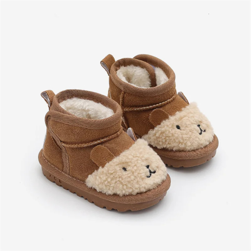 Boots Baby Snow Boots Cartoon Animal Warm Plush Cute Kids Shoes Soft Sole Fashion Toddler Girls Boys Boots 231219
