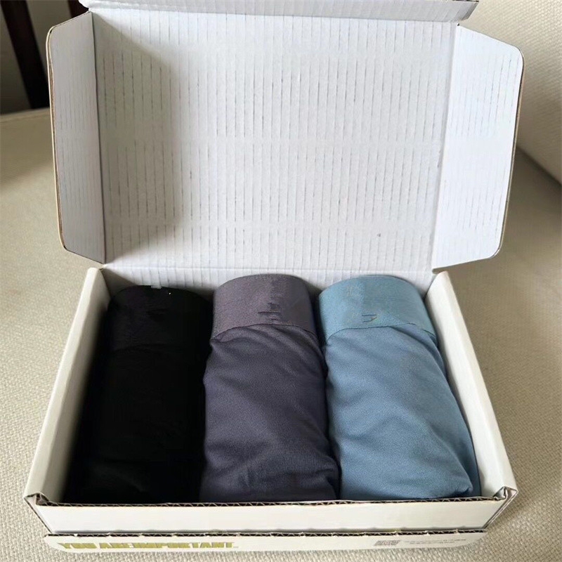 3pcs/lot High Quality Sexy Cotton Men Boxer Breathable Mens Underwear Branded Boxers Male Boxer with box