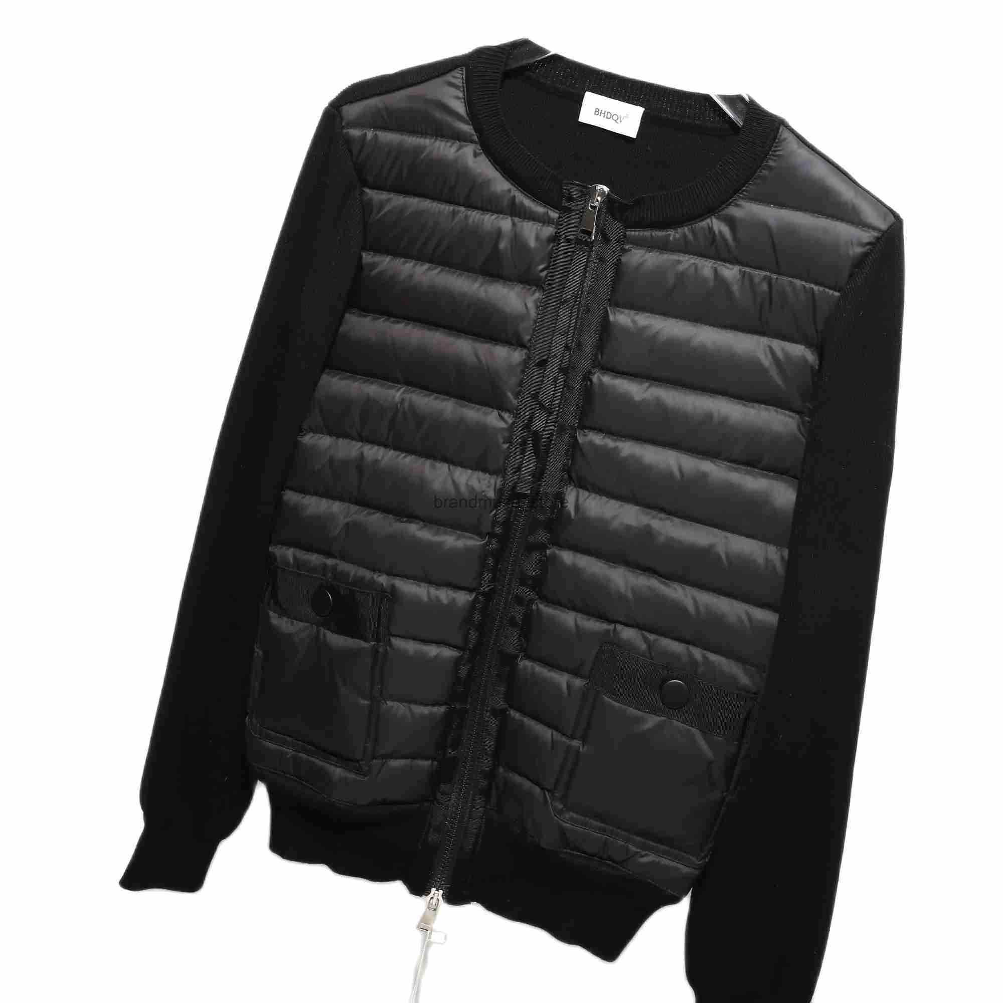 Women's Down Parkas 2022 spliced knitted down jacket women's white duck down stuffing casual sports fashion lightweight coat J231219