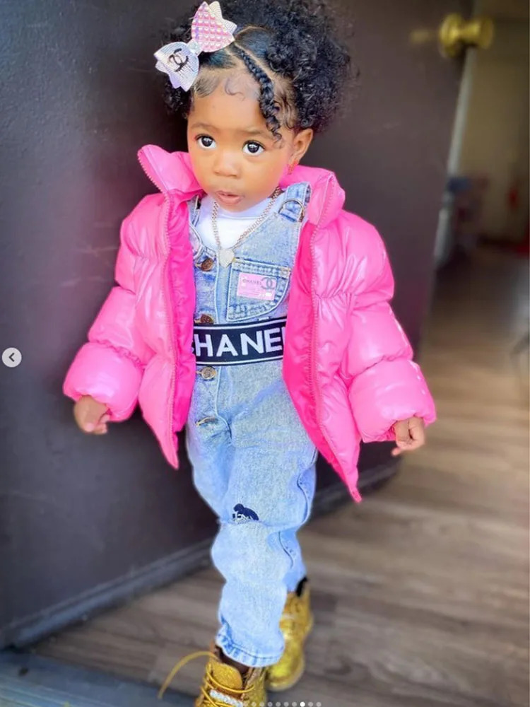 Down Coat 3 8Y Fashion Girls Boy Winter Coats Jackets Fall Boutique Clothes Faux Leather PU Children Kids Puffer Bubble 231218