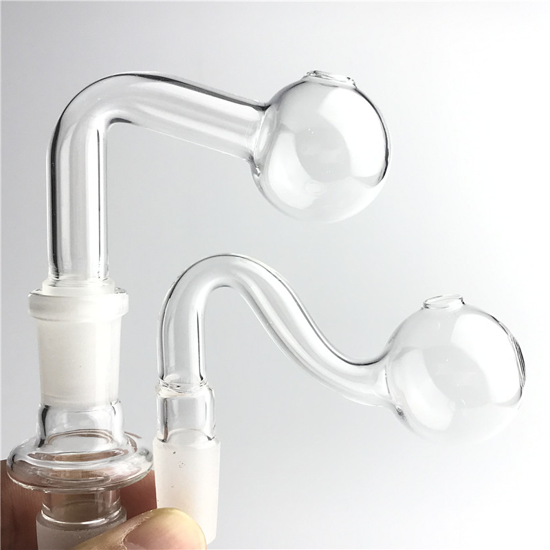 Glass Oil Burner Pipe with 14mm 18mm Male Female Hookahs Thick Pyrex Clear Burners for Bong Smoking Water Pipes