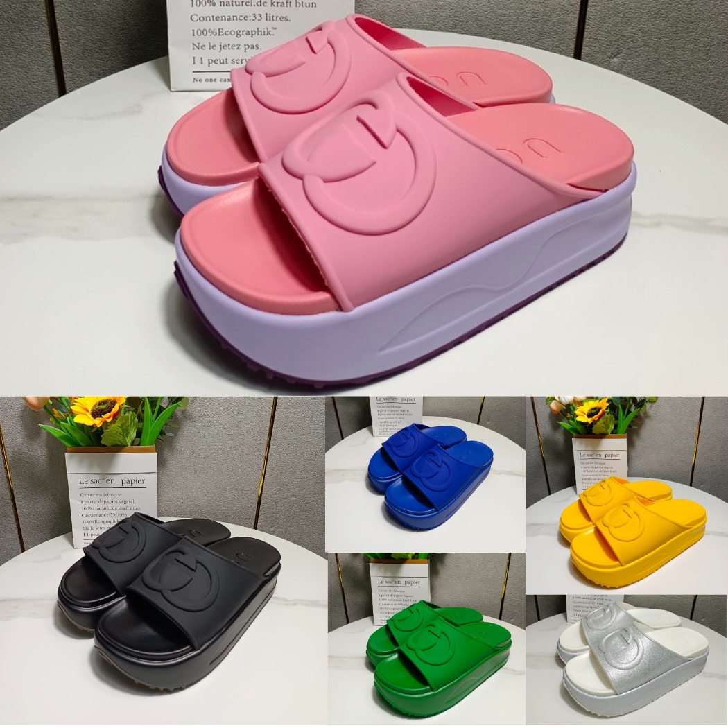 Designer Sandal Women Men Rubber Leather Slide Sandal Dress Shoe Wedges Sandal Beach Slippers Luxury Summer Platform Size 01