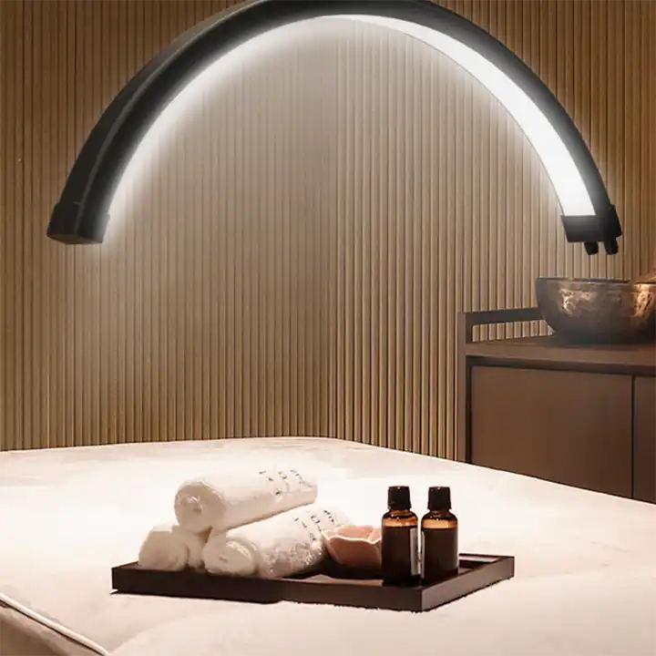 Factory Salon Beauty Lamp Ceiling LED Ring Light Eyelash Half Moon Lamp for Beauty Lashes Skincare Lighting