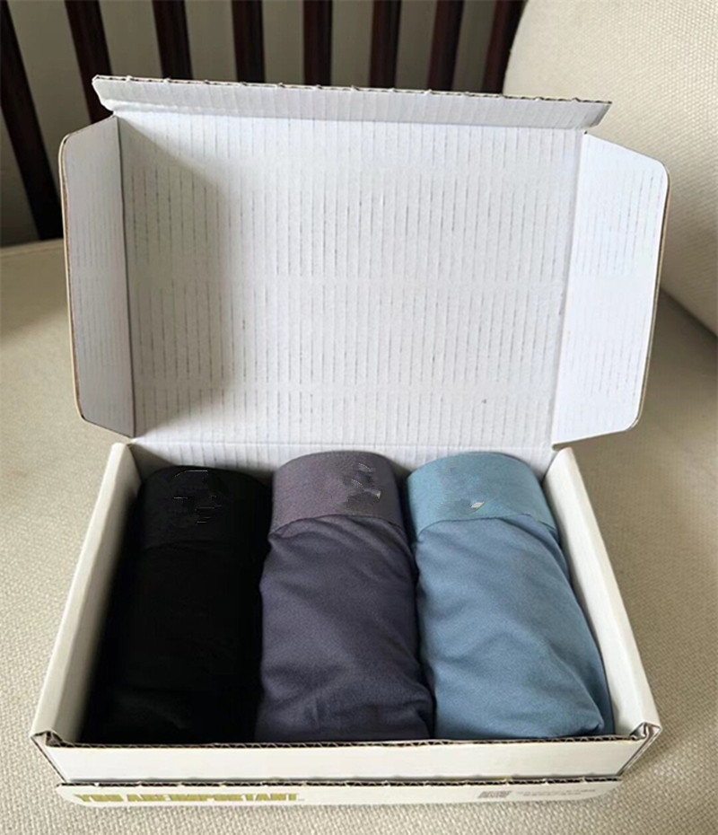 3pcs/lot High Quality Sexy Cotton Men Boxer Breathable Mens Underwear Branded Boxers Male Boxer with box