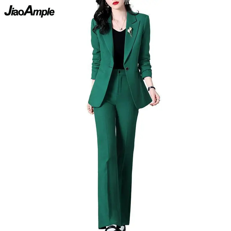 Women's Suits Blazer's 2023 Spring Autumn Fashion Professional Suit Two Piece Korean Elegant Casual Blazers Jacket Pants Matching Set 231219