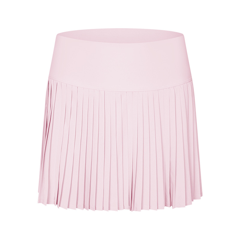 Women Sports Yoga Skirts Workout Shorts Zipper Pleated Tennis Golf Skirt Anti Exposure Fitness Short Skirt with Pocket DK383