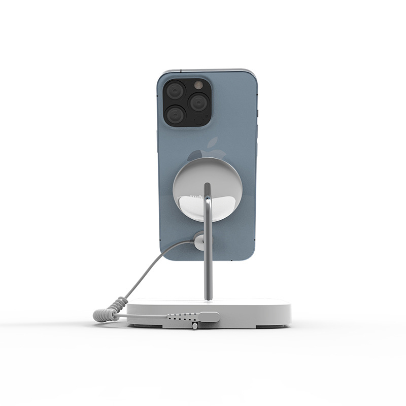 Mobile Phone Security Anti-Theft Alarm Display Stand For All Brand Phone With Wireless Charging Function