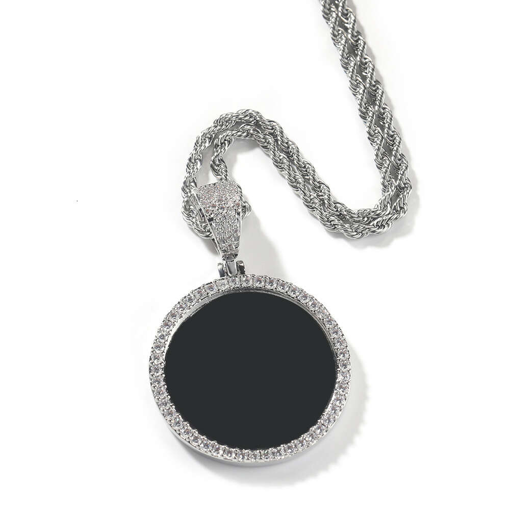 Hip Hop personality pendant DIY cpreative photo cuban chain dia necklace jewelry moissanite gold sterg sier