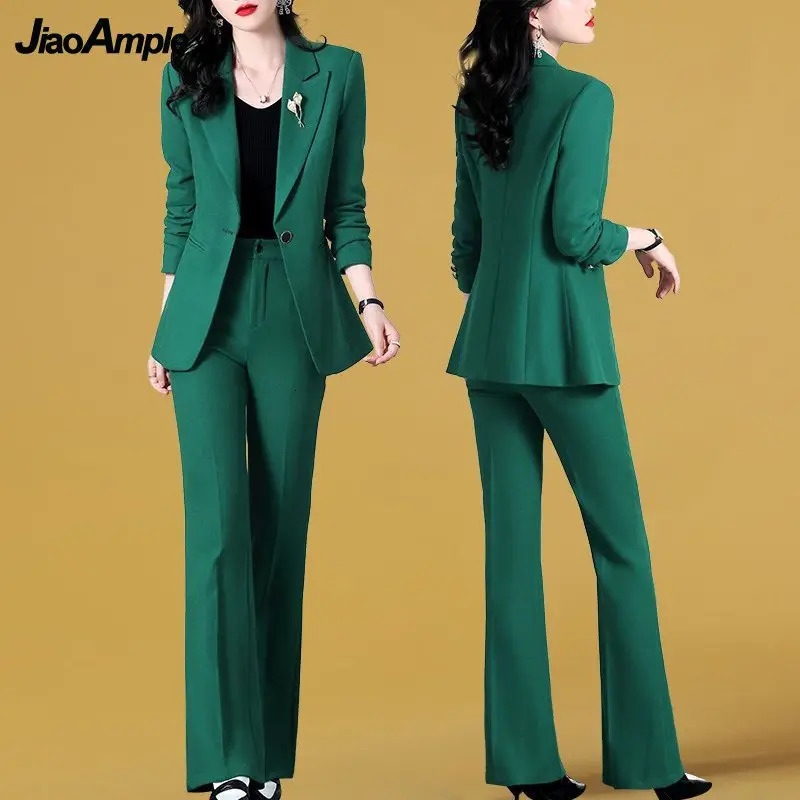 Women's Suits Blazer's 2023 Spring Autumn Fashion Professional Suit Two Piece Korean Elegant Casual Blazers Jacket Pants Matching Set 231219