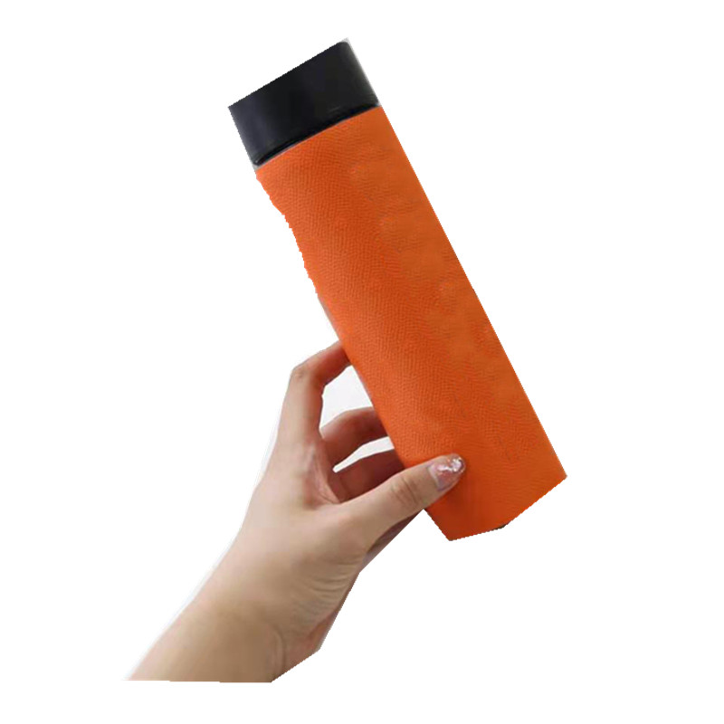 Fashion Designer Tumblers PU Leather Flat Bottom Cups 114Colors 500Ml Smart Stainless Steel Mug With Box For Christmas Present Gift Winter