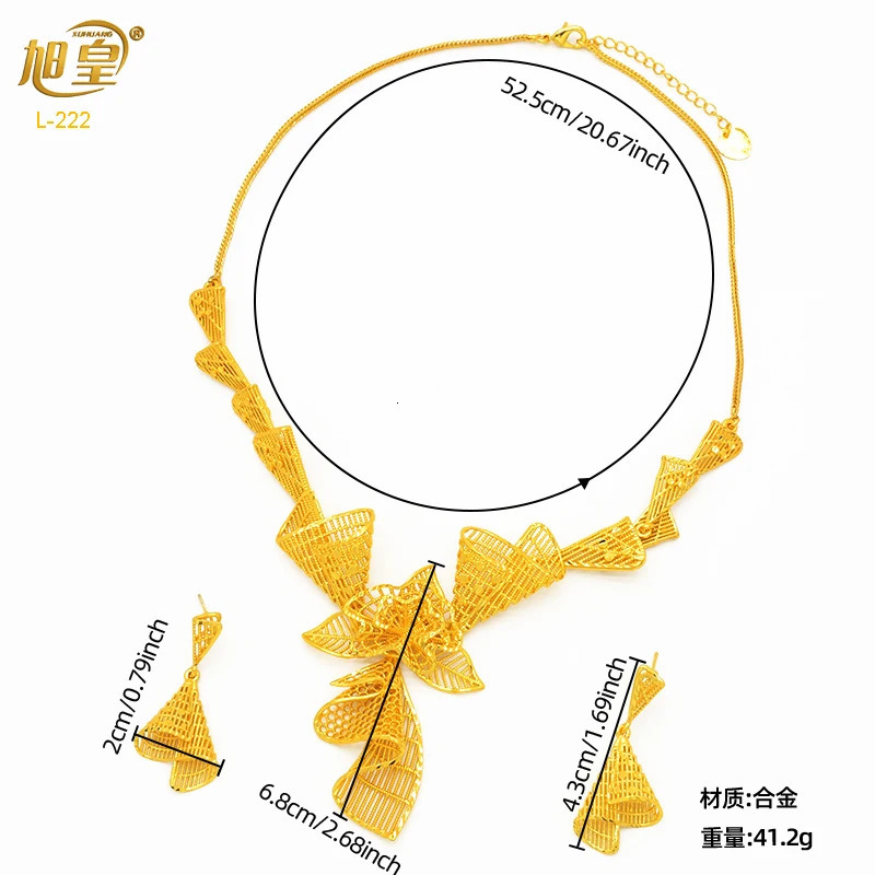 Wedding Jewelry Sets ANIID Dubai 24K Gold Plated Necklace Earring Set For Women Arabic Ethiopian Nigerian Party Choker Jewellery Gifts 231219
