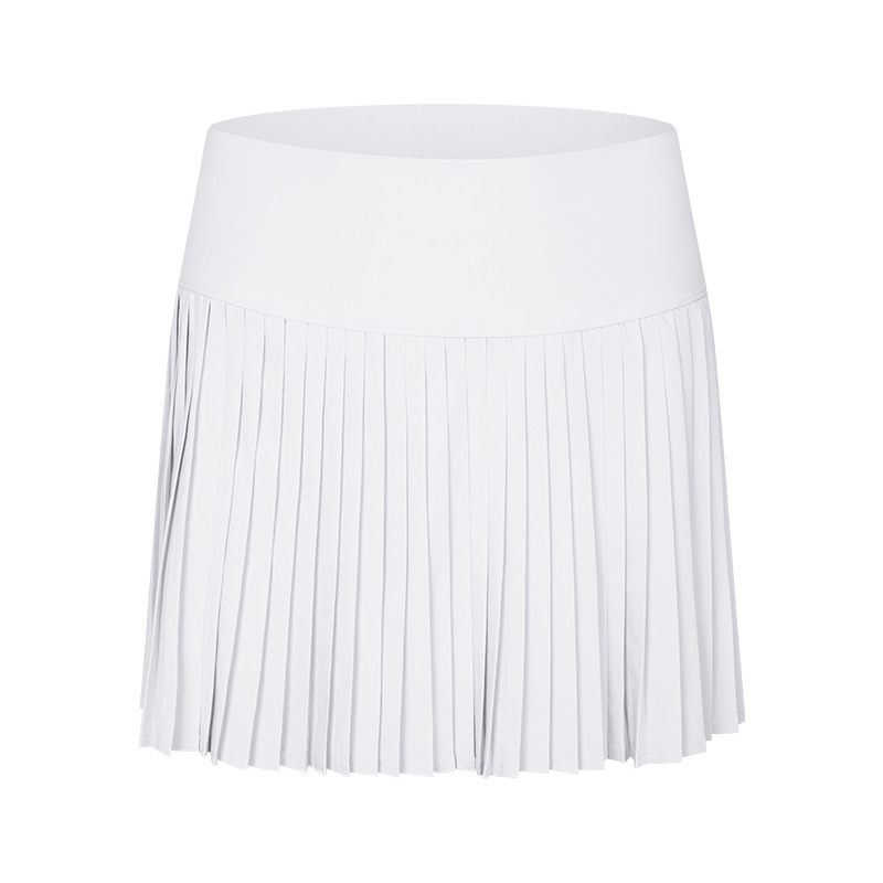 Women Sports Yoga Skirts Workout Shorts Zipper Pleated Tennis Golf Skirt Anti Exposure Fitness Short Skirt with Pocket DK383
