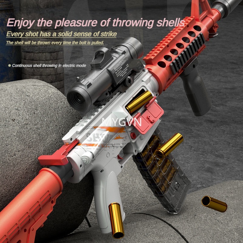 M416 Electric Manual 2 Modes Toy Guns Soft Bullet Shell Ejection Automatic Blaster For Adult Child Outdoor Game