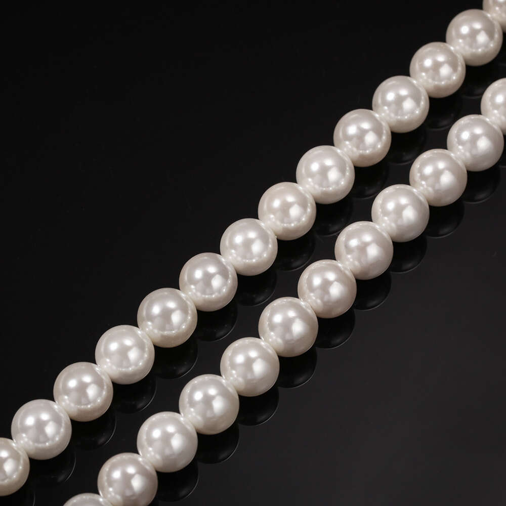 Minimalist Cross Pendant 8-10mm Pearl Necklace Fashion moissanite diamond silver cuban link chain for men Hip Hop - view 5