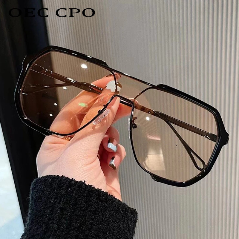 Fashion Sunglasses Frames Oversized Women 2023 Unique For Men UV400 Punk Glasses Trending Female Eyewear 231219