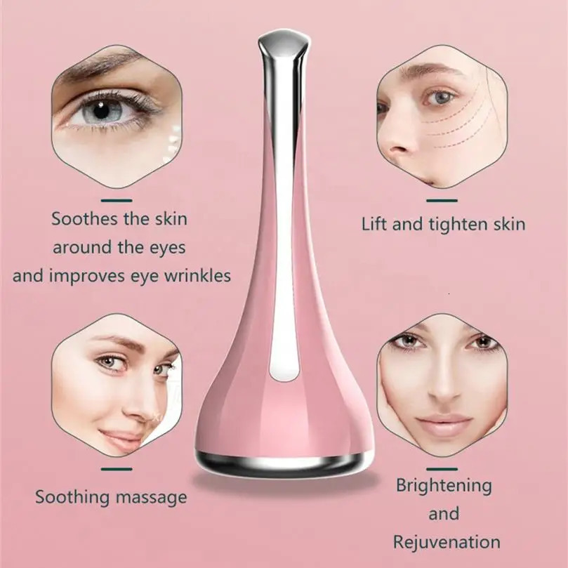 Eye Massager 3 In1 Ultrasonic Ion Microcurrent Introduce Woman Lifting And Firming Vibration Beauty Face Skin Care 231219
