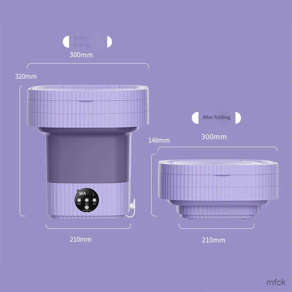 Mini Washing Machines 10L Mini Folding Portable Washing Machines with Centrifuge Dryer for Clothes Tourist Travel Home Sock Bra Small Underwear Washer