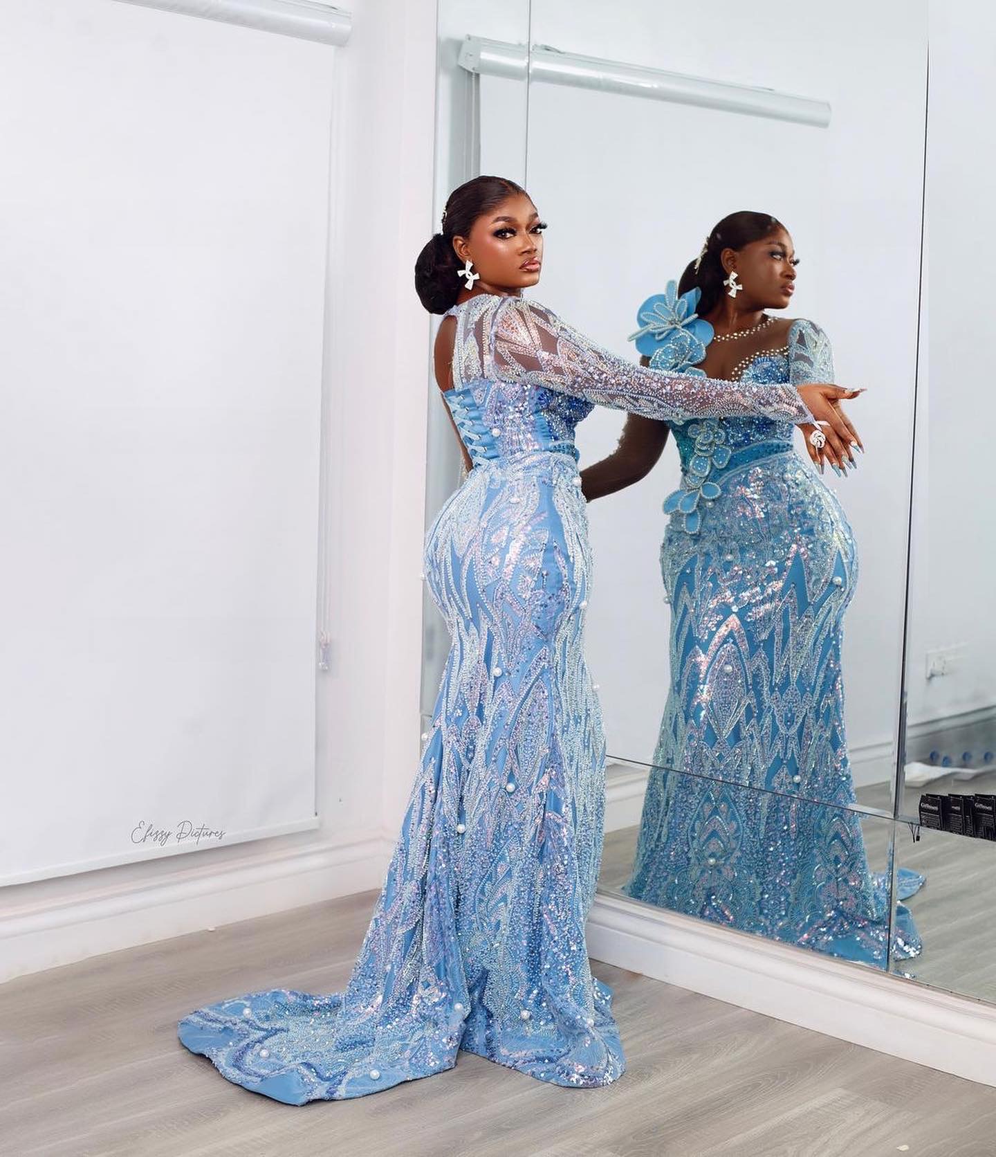 2024 Mermaid Prom Dress Sequined Lace Crystals Evening Formal Party Second Reception Birthday Engagement Gowns Dresses