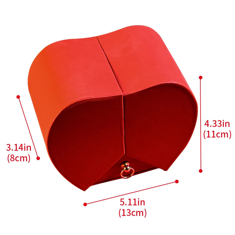 Jewelry Boxes Gift for Women Eternal Rose Gift Box /w Heart Necklace I Love You To The Moon and Back Flower Jewelry Box for Wedding Birthday 231219