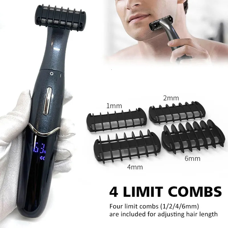 Intimate Areas Haircut Precision Shaver Men Bikini Line Sensitive Razor Balls Eggs Pubic Hair Shaving Trimmer Face Beard Clipper 231220