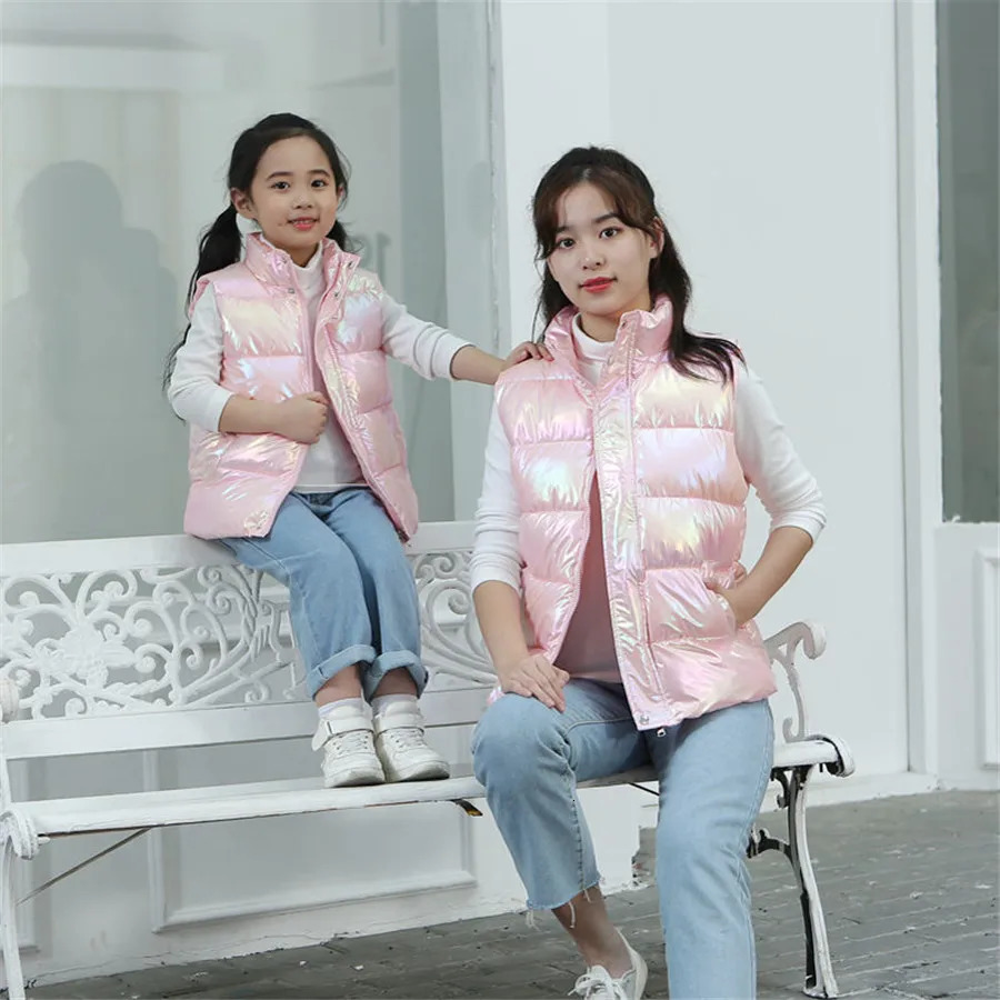 Matching Family Clothing Child Waistcoat Cotton Girls Boys Vest Kids Jacket Family Look Children Outerwear 231220