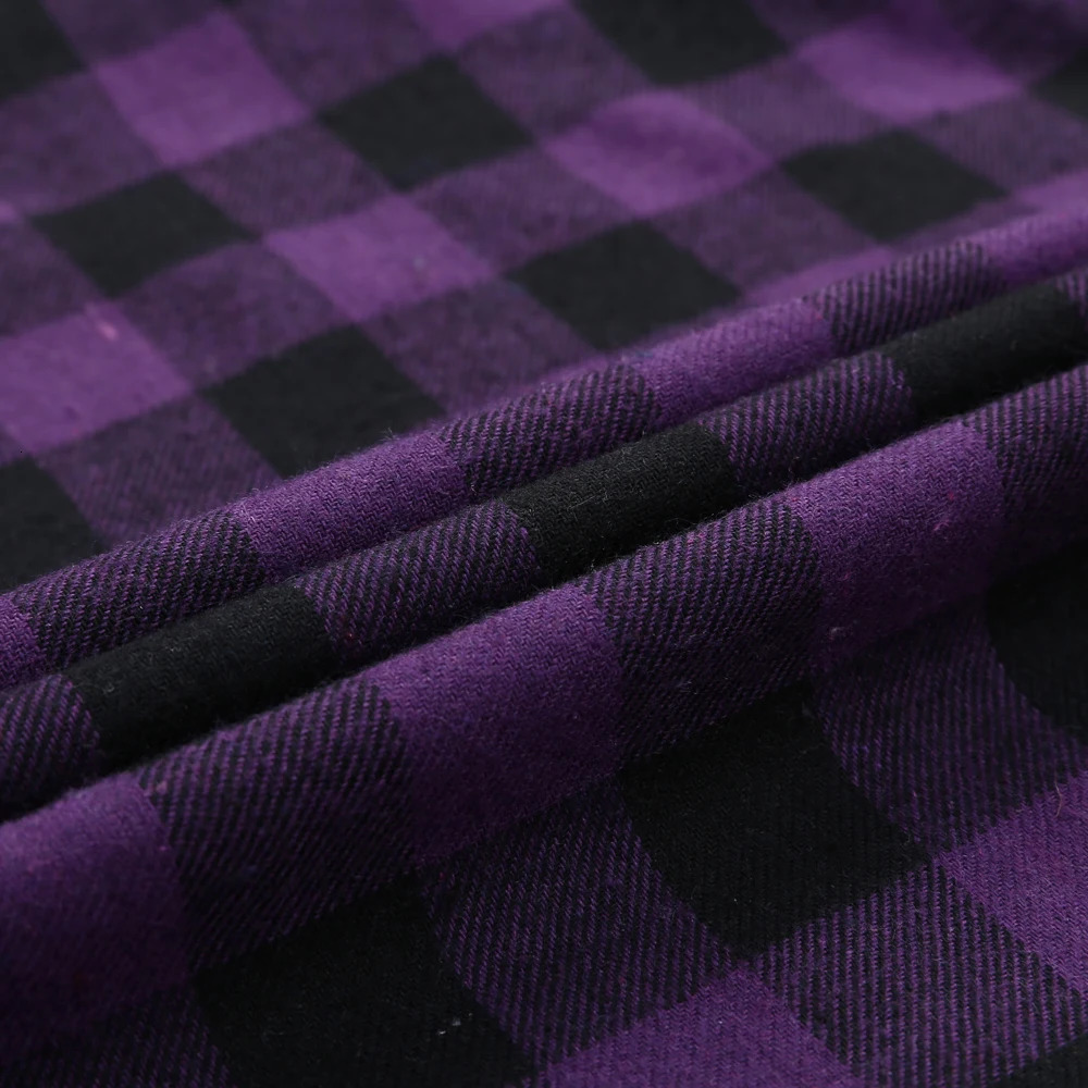 Men's Polos Slimfit Casual Brushed Flannel Contrast Plaid Shirt Single Patch Chest Pocket Comfortable Soft Long Sleeve Gingham Shirts 231219